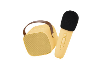 Lalarma Bluetooth Karaoke set mikrofón a reproduktor Žltý Lalarma Bluetooth Karaoke set mikrofón a reproduktor Žltý