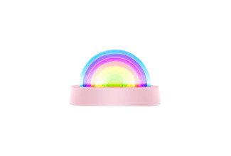 Tancujúca lampa Dúha ružová