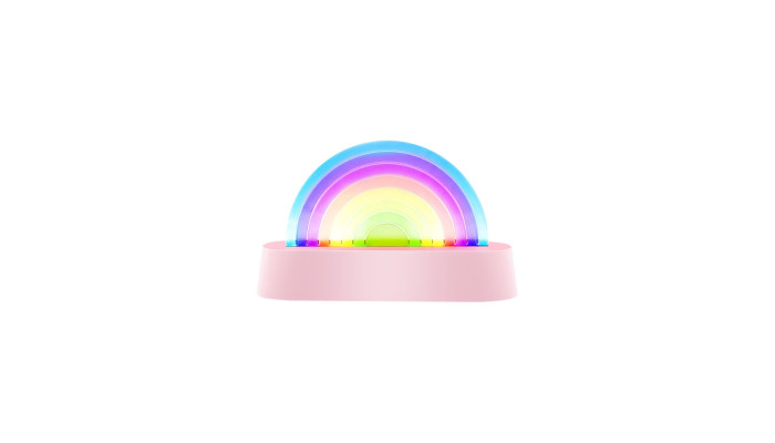 Tancujúca lampa Dúha ružová
