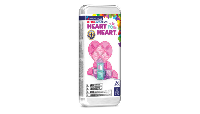 MAGNA-TILES Magnetická stavebnica microMAGS Heart to Heart Travel Set 26 dielov MAGNA-TILES Magnetická stavebnica microMAGS Heart to Heart Travel Set 26 dielov