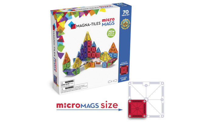 Magnetická stavebnica microMAGS Deluxe Set 70 dielov