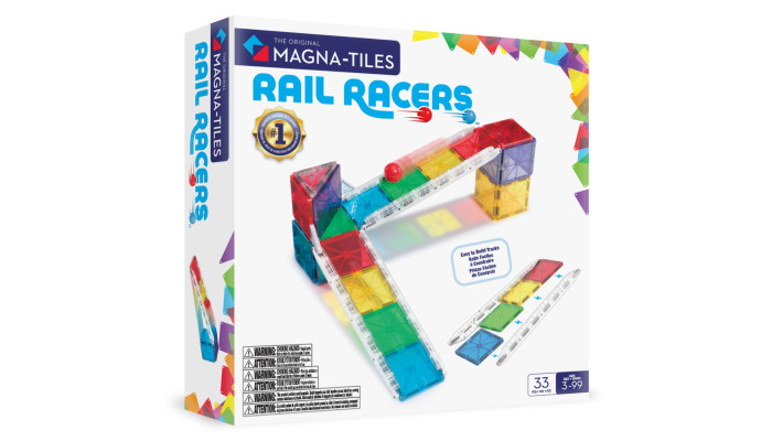 Magnetická stavebnica Rail Racers 33 dielov Magnetická stavebnica Rail Racers 33 dielov