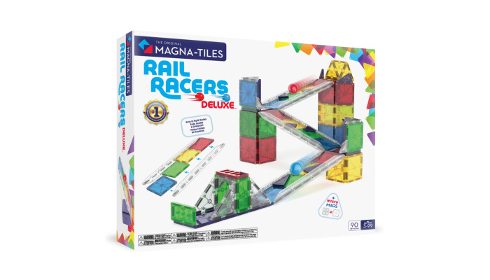 Magnetická stavebnica Rail Racers Deluxe 90 dielov Magnetická stavebnica Rail Racers Deluxe 90 dielov