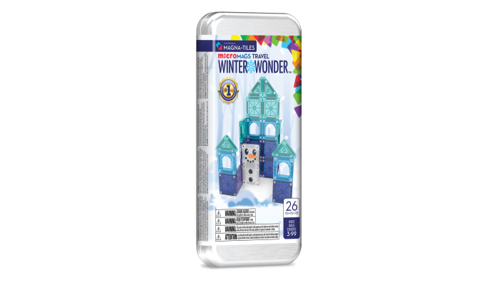 MAGNA-TILES Magnetická stavebnica microMAGS Winter Wonderland Travel Set 26 dielov