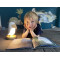 Detská lampa Vtáčik biely s bluetooth reproduktorom