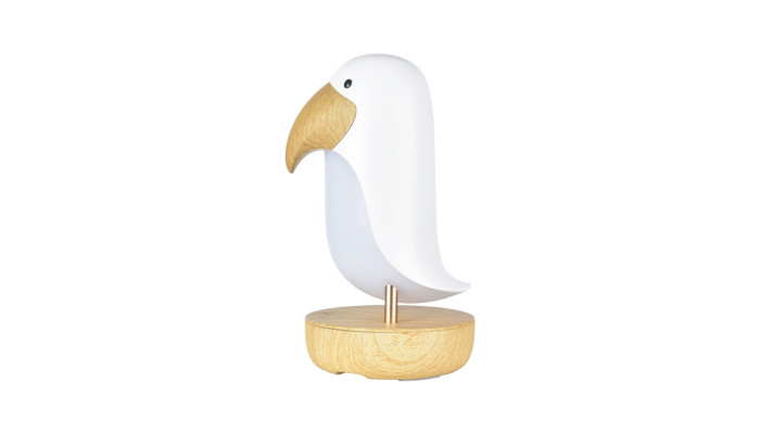 Detská lampa Vtáčik biely s bluetooth reproduktorom