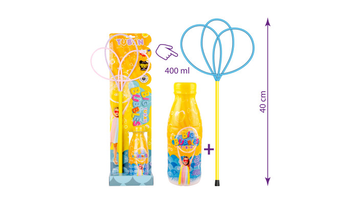 Tuban Sada obruč na bubliny Pro Multi butterfly + tekutina 400 ml Tuban Sada obruč na bubliny Pro Multi butterfly + tekutina 400 ml