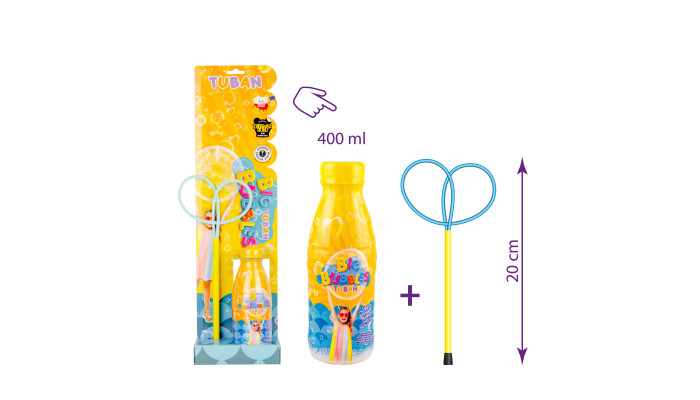 Tuban Sada obruč na bubliny mini butterfly + tekutina 400 ml Tuban Sada obruč na bubliny mini butterfly + tekutina 400 ml