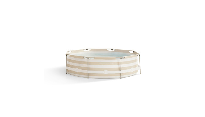Swim Essentials Okrúhly bazén s konštrukciou Essence Luxe Sand White Stripe 305x76